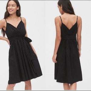SOLD Gap Pleated Wrap Cami Dress 0P 0 Petite Black EUC like new
